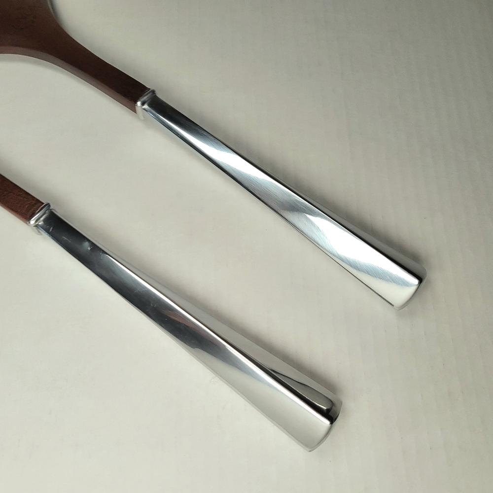 Lenox AERO 2 Piece Salad Set 14.25" Metal Serveware Utensils Set Fork and Spoon - Picture 6 of 6